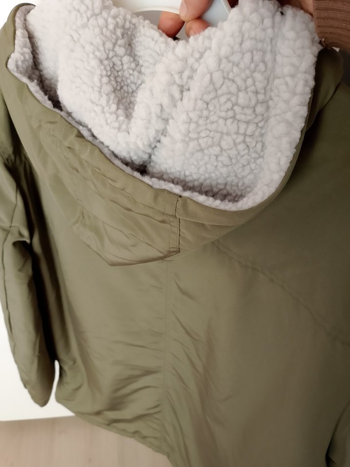 Kapüşonlu, Fermuarlı Erkek Midi Mont koton s beden - Görsel 3