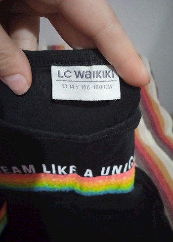 Kız Çocuk Siyah Baskılı Tişört - Görsel 2