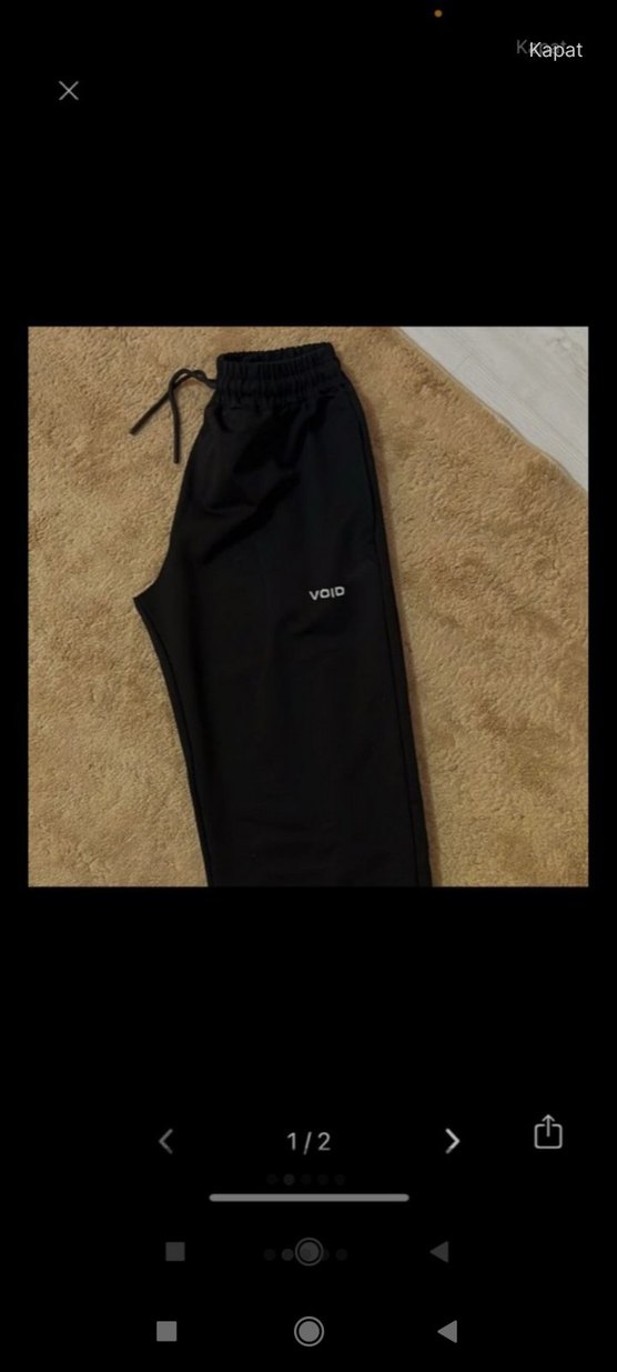 Siyah Rahat Kesim Kadın Eşofman Altı - Görsel 3