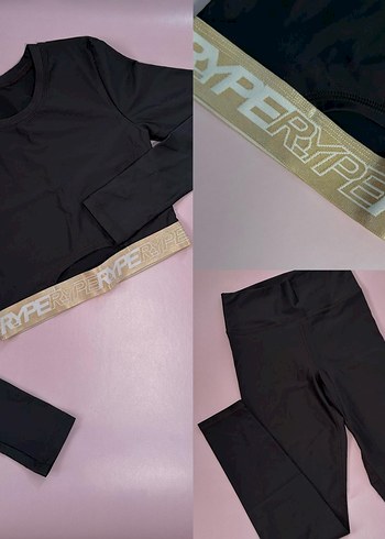 Siyah Mini Fitilli Uzun Kollu Atletik Üst - Görsel 3