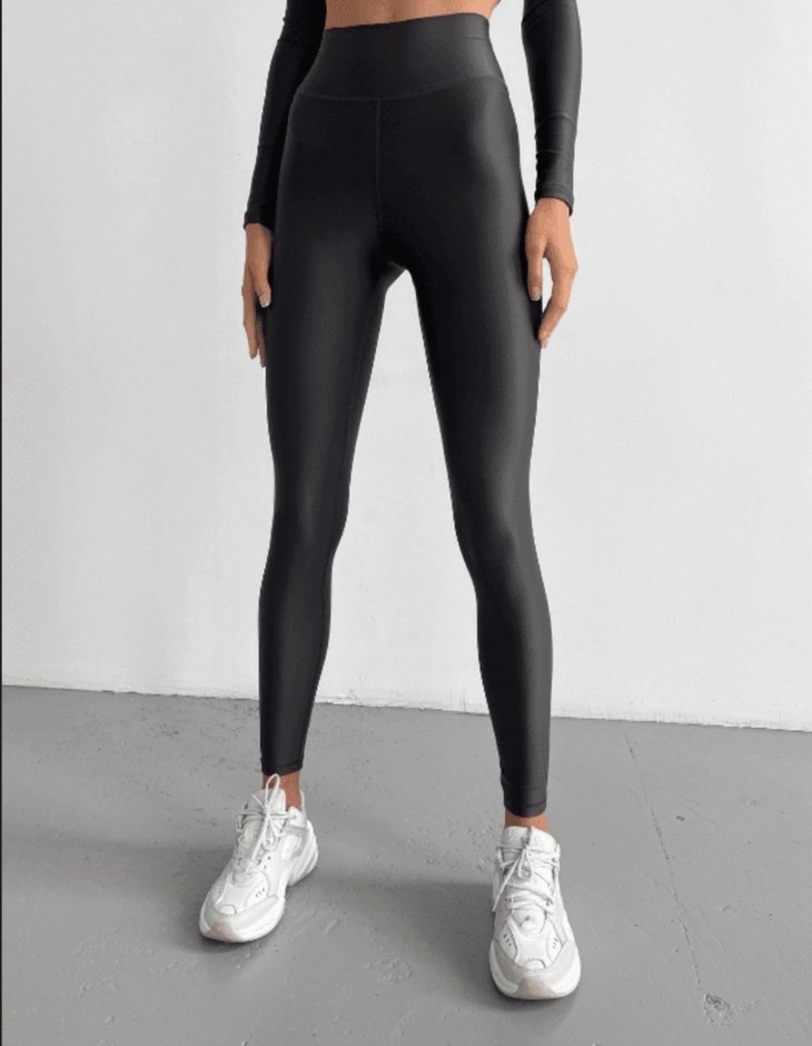 Siyah Mini Fitilli Uzun Kollu Atletik Üst - Görsel 2