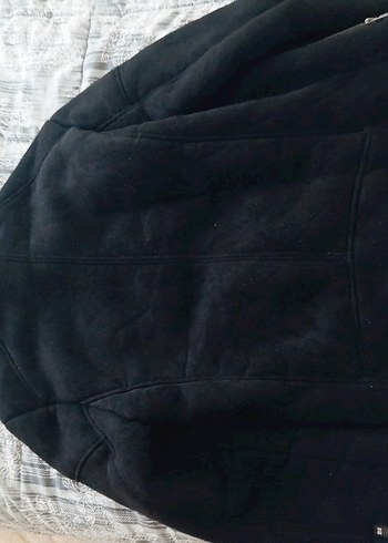 s Beden Siyah Süet Kadın Biker Ceket