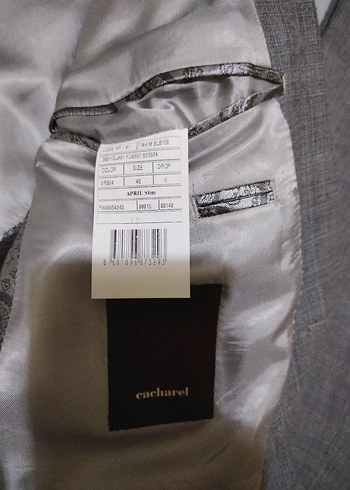 Cacharel yün Gri Düğmeli Erkek Takım Elbise - Görsel 2