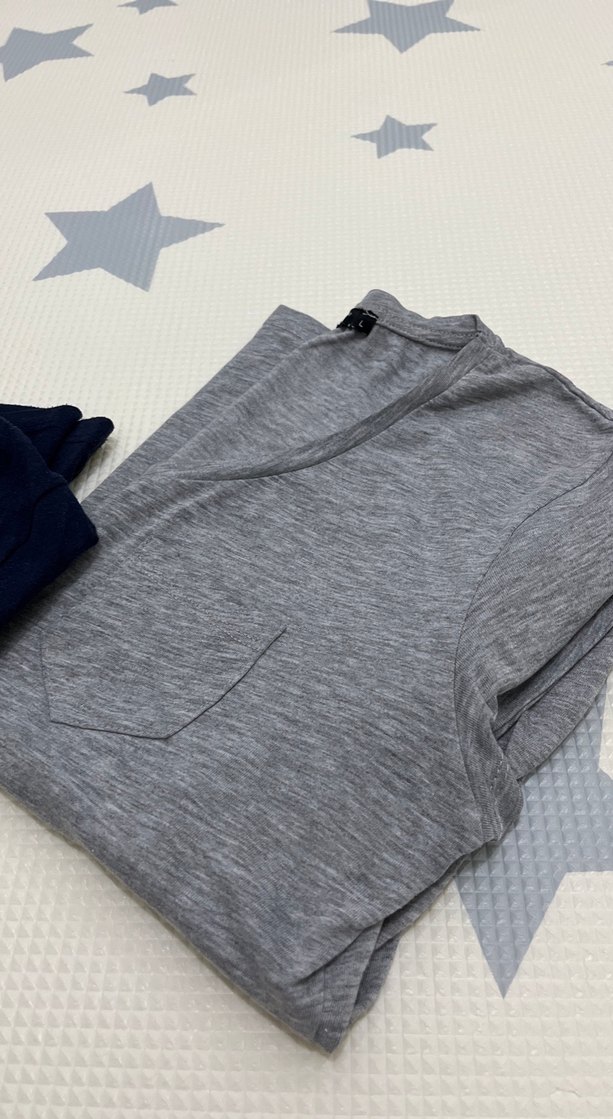 Gri ve lacivert ikili Kısa Kollu - Görsel 3