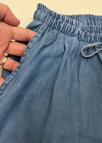 s Beden mavi Renk Kadın Mavi Kemerli Rahat Kot Pantolon