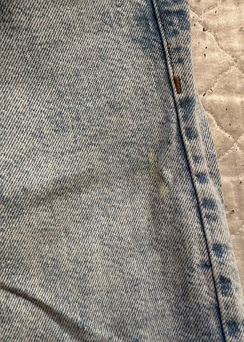 s Beden Düğmeli Gri Denim Kadın Midi Pantolon