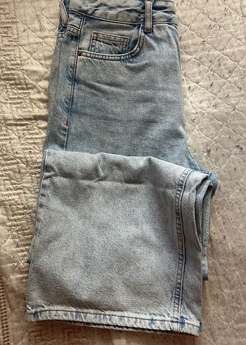 Koton Düğmeli Gri Denim Kadın Midi Pantolon