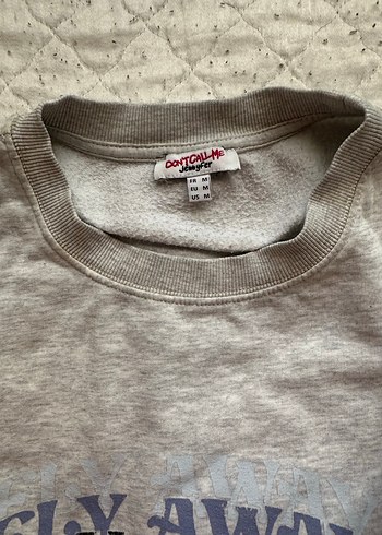 Diğer Gri Kadın Baskılı Uzun Kollu Sweatshirt
