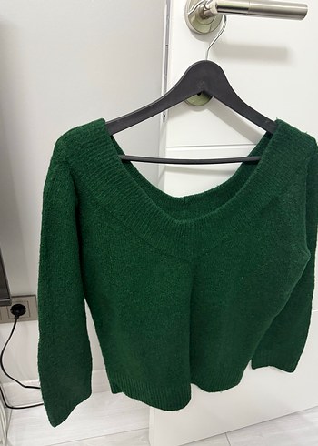 V Yaka Örgü Kadın Hırka - Görsel 3