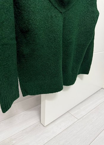 V Yaka Örgü Kadın Hırka - Görsel 5