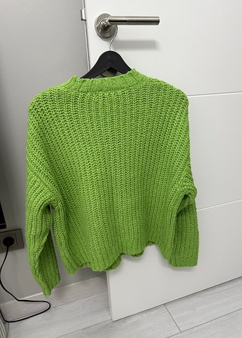 Yeşil Örgü Kadın Kazak - Görsel 5