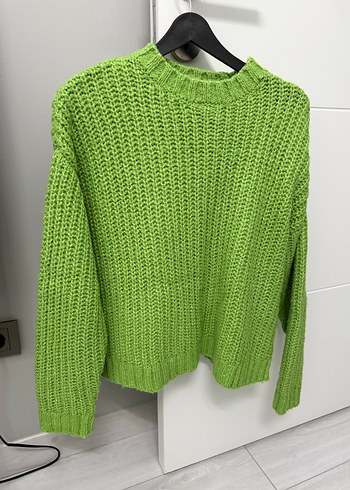 Yeşil Örgü Kadın Kazak - Görsel 2