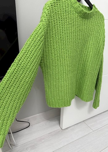 Yeşil Örgü Kadın Kazak - Görsel 4