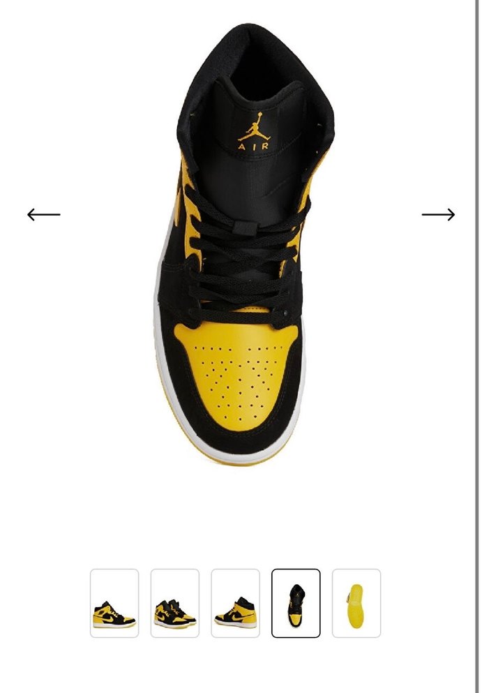 Sarı siyah Air Jordan - Görsel 3