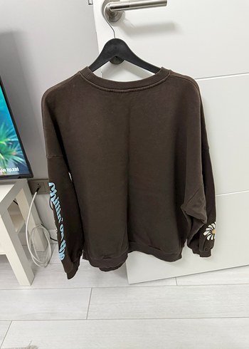 Kadın Kahverengi Baskılı Sweatshirt - Görsel 6