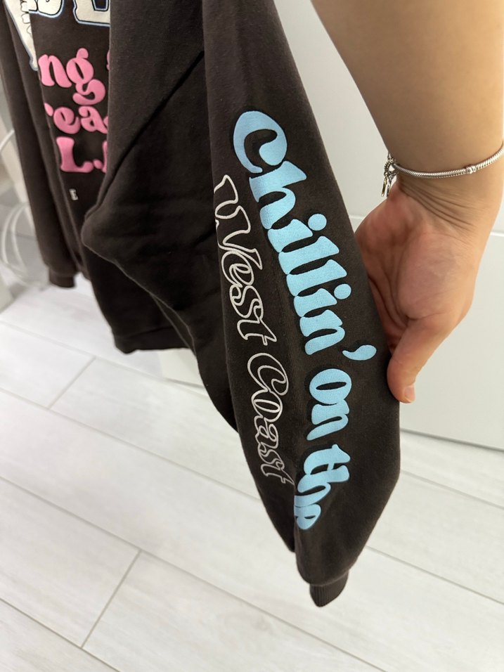 Kadın Kahverengi Baskılı Sweatshirt - Görsel 5