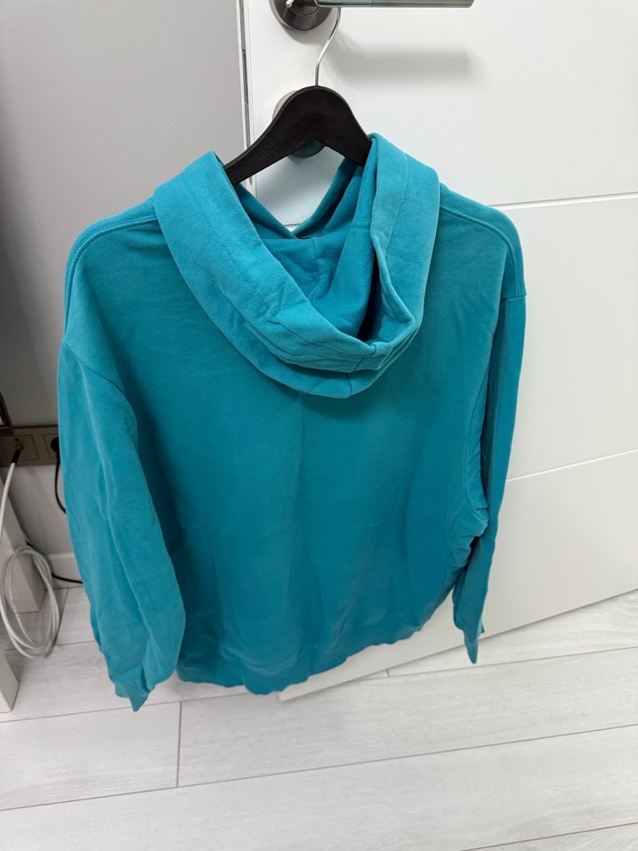 Turkuaz Kadın Kapüşonlu Sweatshirt OYSHO - Görsel 4