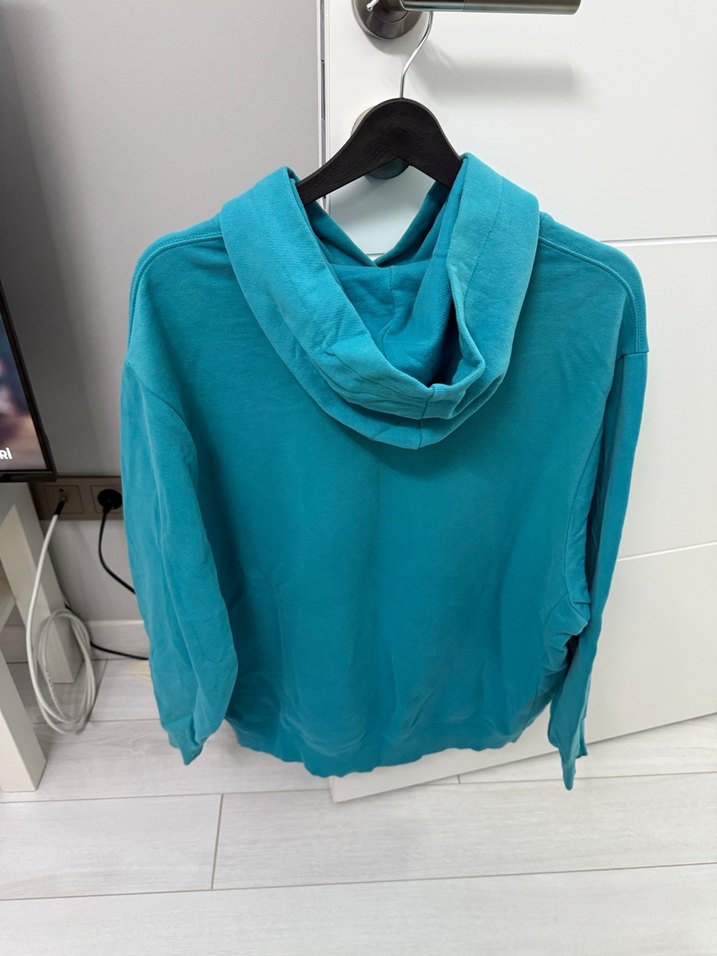 Turkuaz Kadın Kapüşonlu Sweatshirt OYSHO - Görsel 5