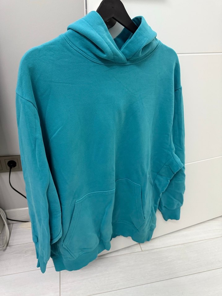 Turkuaz Kadın Kapüşonlu Sweatshirt OYSHO - Görsel 2