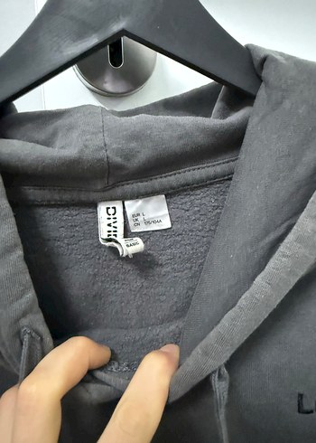 Gri Kapüşonlu Kadın Sweatshirt - Görsel 3