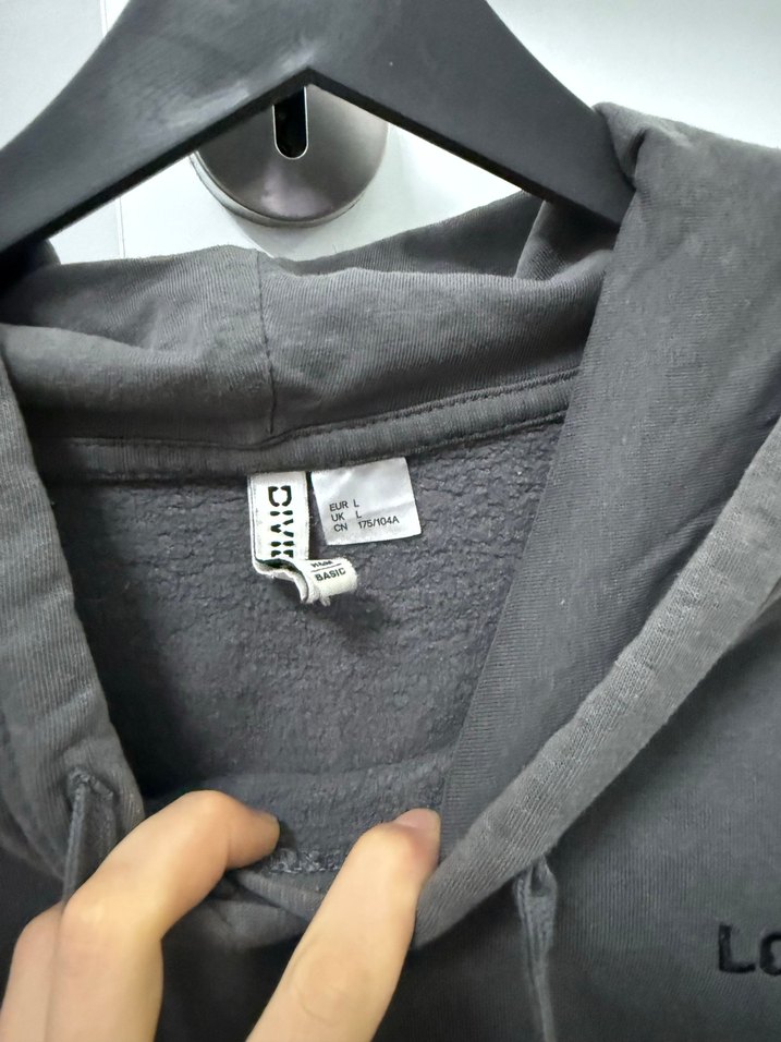 Gri Kapüşonlu Kadın Sweatshirt - Görsel 3