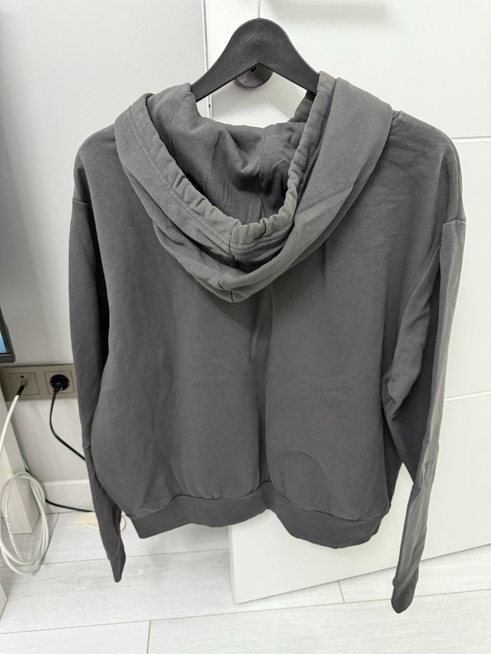 Gri Kapüşonlu Kadın Sweatshirt - Görsel 4