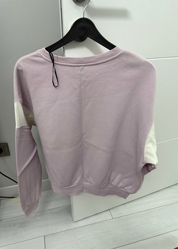 Kadın Mor Pastel Mini Sweatshirt - Görsel 5