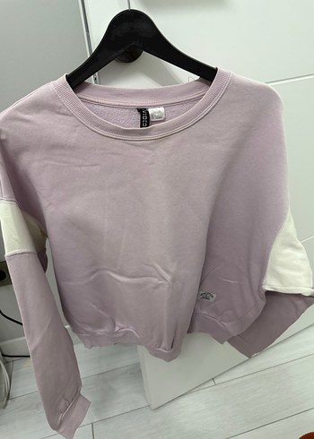Kadın Mor Pastel Mini Sweatshirt - Görsel 4
