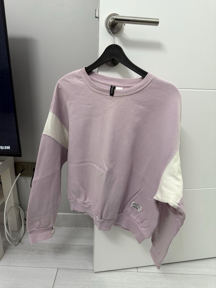 Kadın Mor Pastel Mini Sweatshirt - Görsel 2