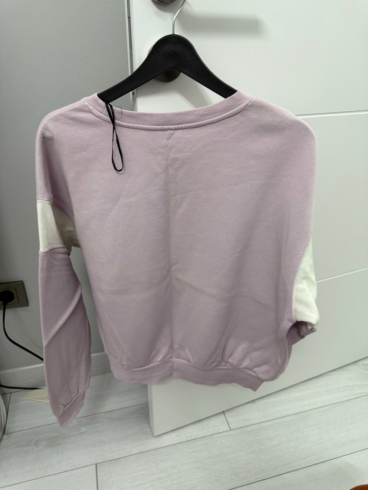 Kadın Mor Pastel Mini Sweatshirt - Görsel 5