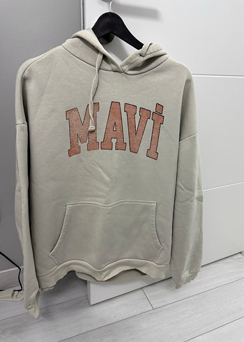 Mavi Baskılı Gri Kadın Kapüşonlu Sweatshirt - Görsel 2