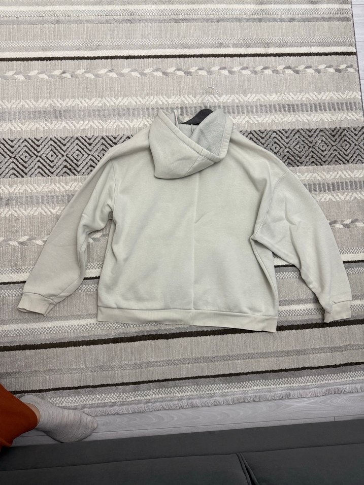 Mavi Baskılı Gri Kadın Kapüşonlu Sweatshirt - Görsel 5