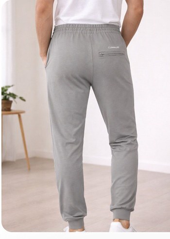 Gri Kadın Pamuklu Rahat Kesim Eşofman - Görsel 2