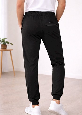 Erkek Siyah Regular Fit Sweatpants - Görsel 2