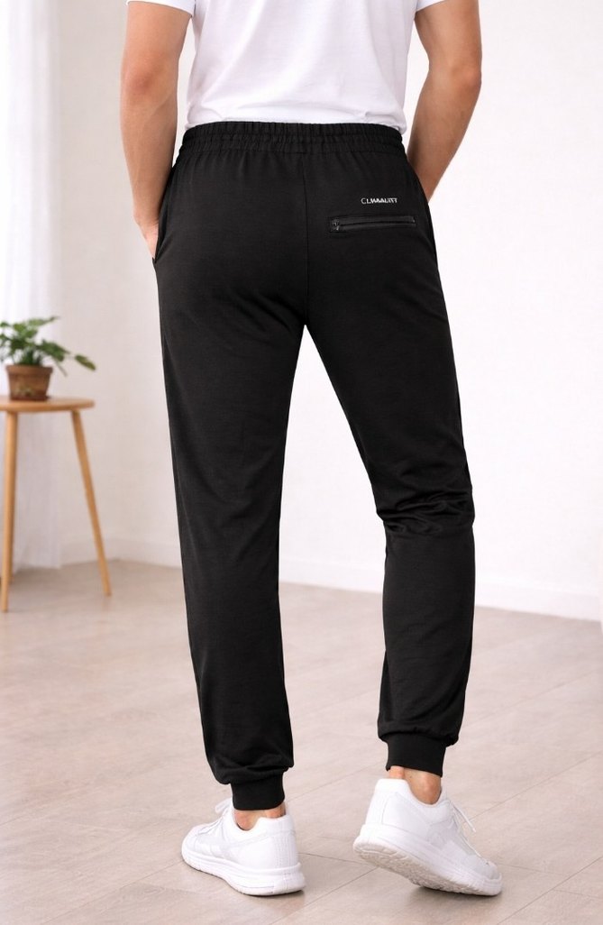 Erkek Siyah Regular Fit Sweatpants - Görsel 2