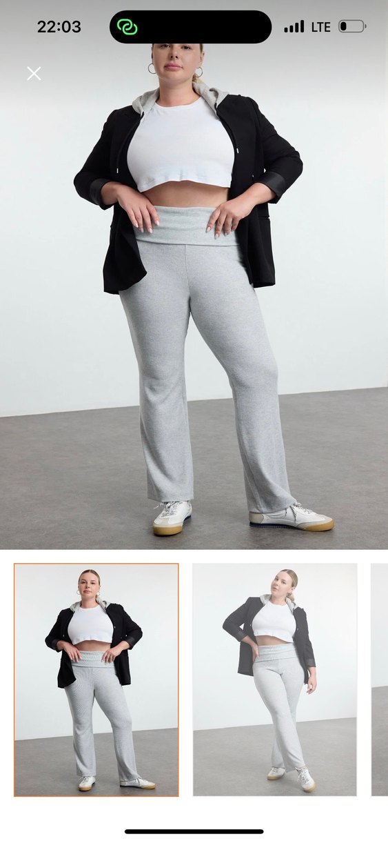 Gri Rahat Kesim Eşofman Altı - Görsel 2