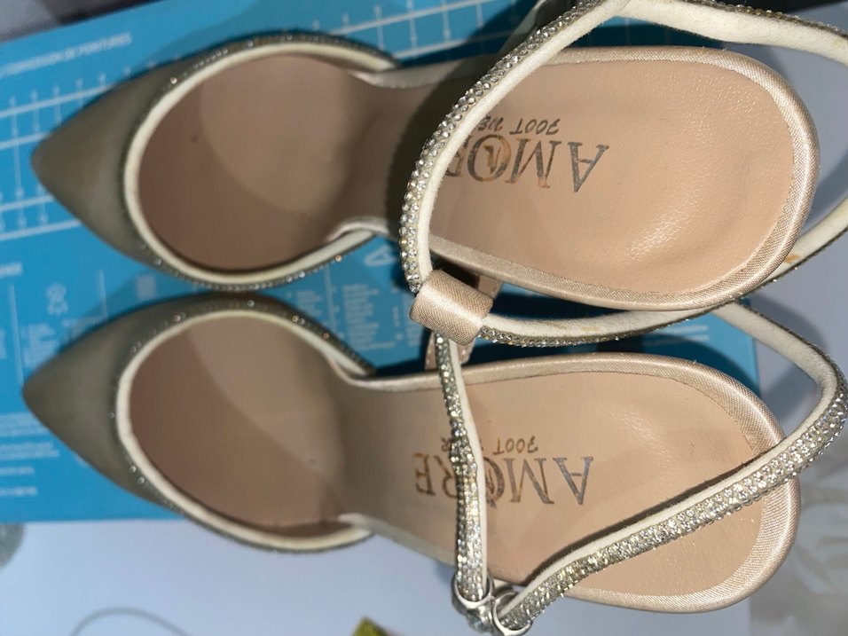 Bej Kadın Dolgu Topuklu Gece Ayakkabısı - Görsel 3