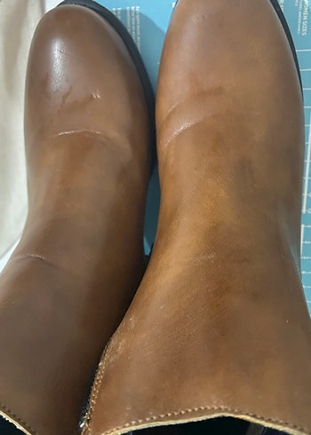 Tokalı Kahverengi Deri Biker Bot - Görsel 2