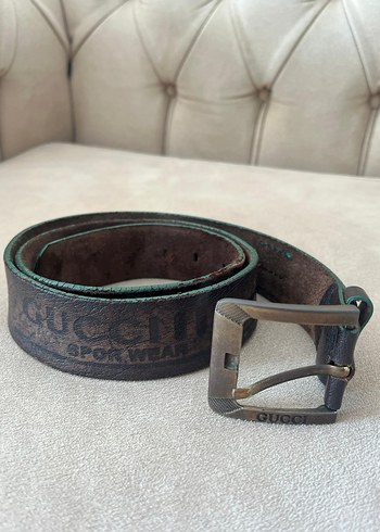 Gucci Spor Giyimde Koyu Kahverengi Erkek Kemer