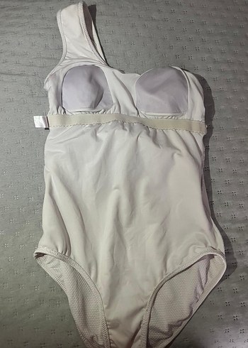 Tek Omuzlu Beyaz Kemerli Kadın Mayo - Görsel 7