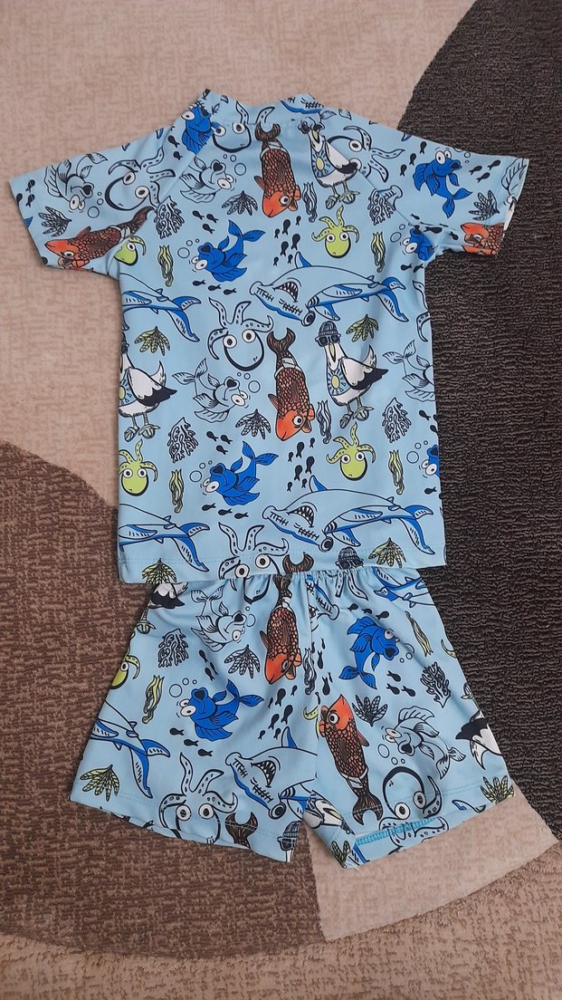 Erkek Çocuk Renkli Desenli Kısa Kollu Mayo Takımı - Görsel 2