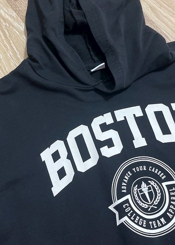 11-12 Yaş Beden Siyah BaskılıSweatshirt