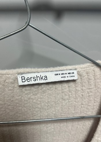 Bershka Bej Örgü Kadın Hırka Uzun Kollu