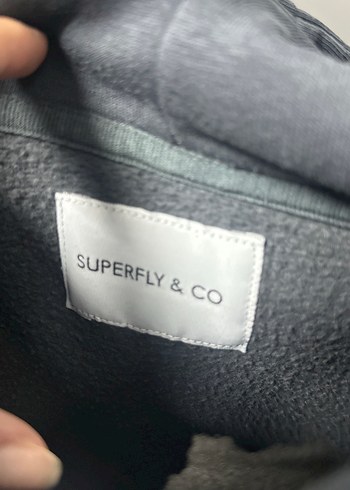 Superfly Gri Kapüşonlu Uzun Kollu Sweatshirt