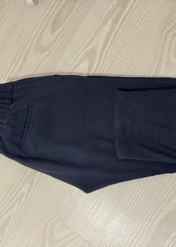 Lacivert erkek Pilili Kumaş Pantolon - Görsel 2