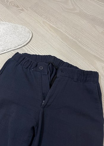 Lacivert erkek Pilili Kumaş Pantolon - Görsel 5