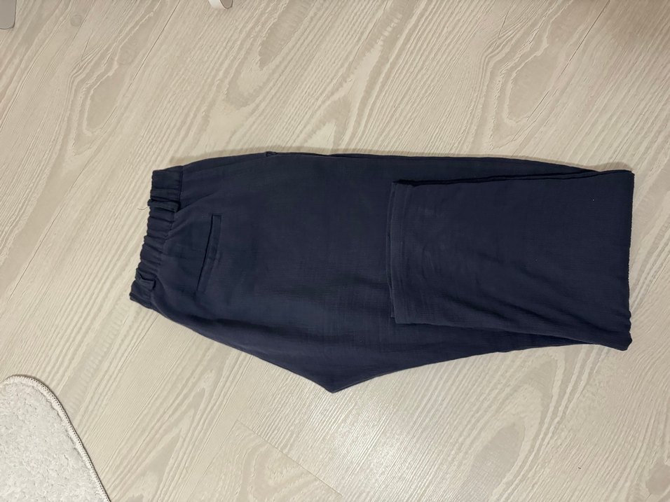 Lacivert erkek Pilili Kumaş Pantolon - Görsel 2