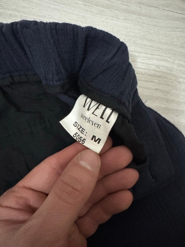 Lacivert erkek Pilili Kumaş Pantolon - Görsel 4