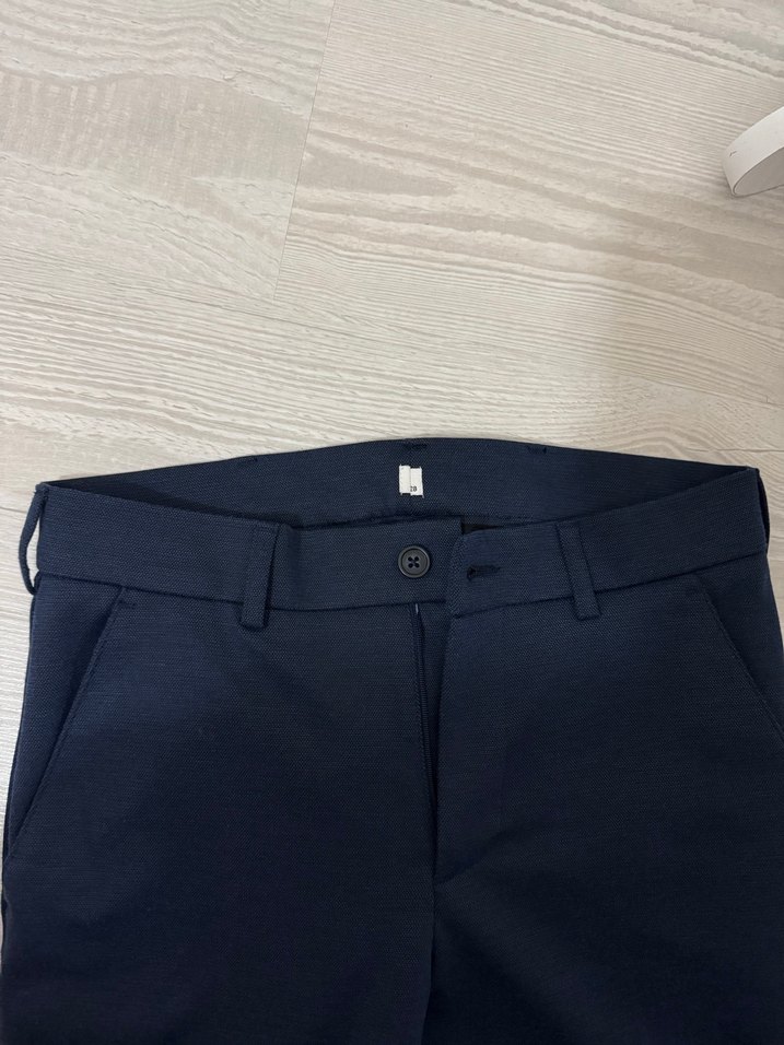 Lacivert Midi erkek Kumaş Pantolon - Görsel 3