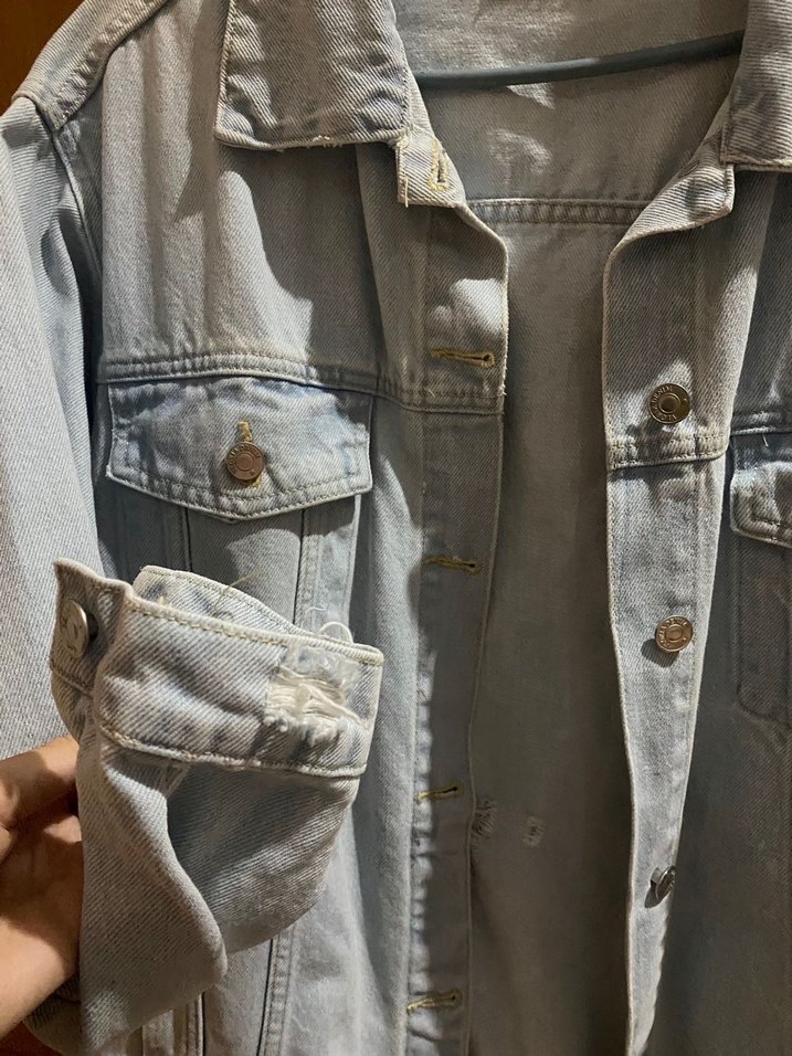 buz mavisi Denim Ceket - Görsel 2